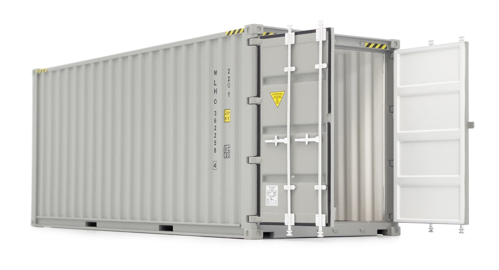 20ft Zeevracht Container Grijs - 1:32